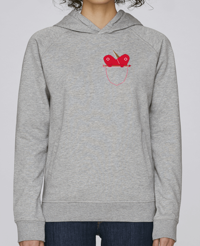 Sweat capuche femme LOVE IN POCKET par Santiaguen