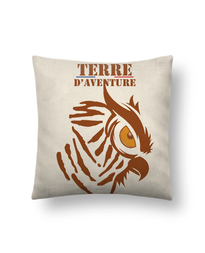 Coussin suédine Terre d'aventure par French-Pilot