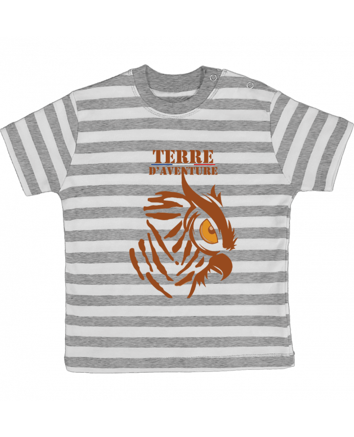 Tee-shirt bébé à rayures Terre d'aventure par French-Pilot