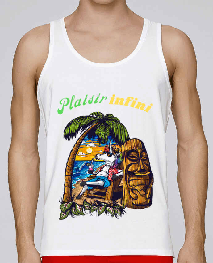 Tank Top Men Stanley Runs Organic cotton LA LICORNE EN VACANCES - PLAISIR INFINI by PLAISIR INFINI 100% coton bio