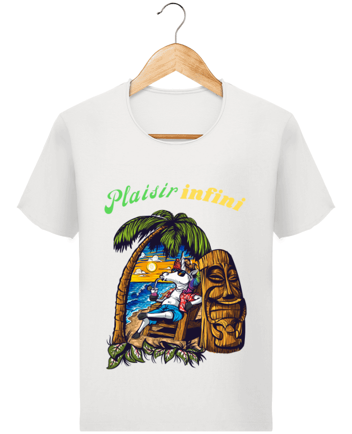  T-shirt Homme vintage LA LICORNE EN VACANCES - PLAISIR INFINI par PLAISIR INFINI