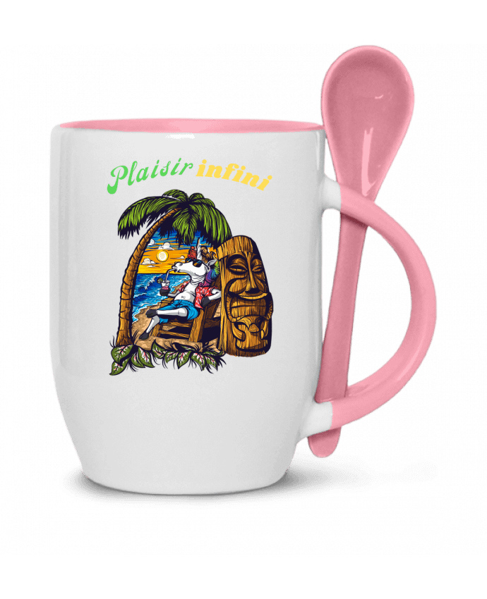 Mug and Spoon LA LICORNE EN VACANCES - PLAISIR INFINI by PLAISIR INFINI