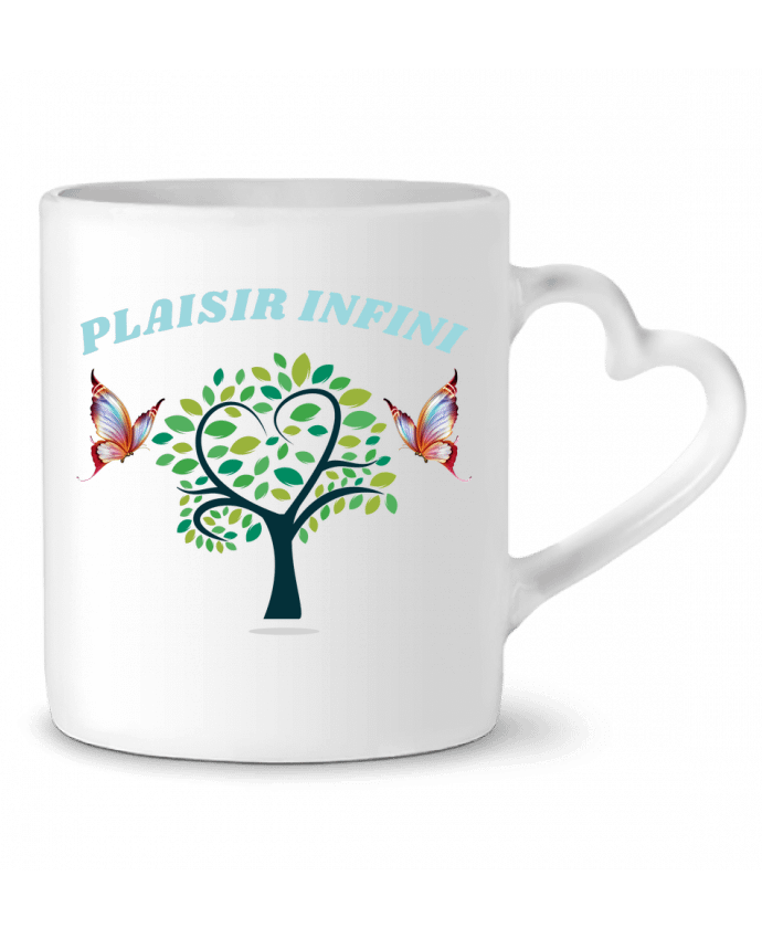 Taza Corazón L'arbre de coeur et les papillons PLAISIR INFINI por PLAISIR INFINI