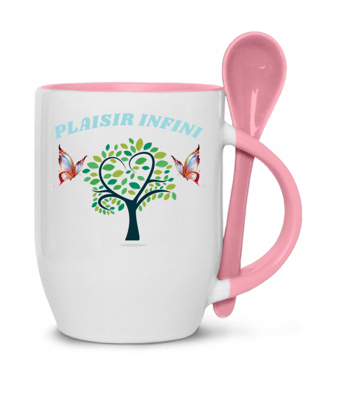 Mug and Spoon L'arbre de coeur et les papillons PLAISIR INFINI by PLAISIR INFINI