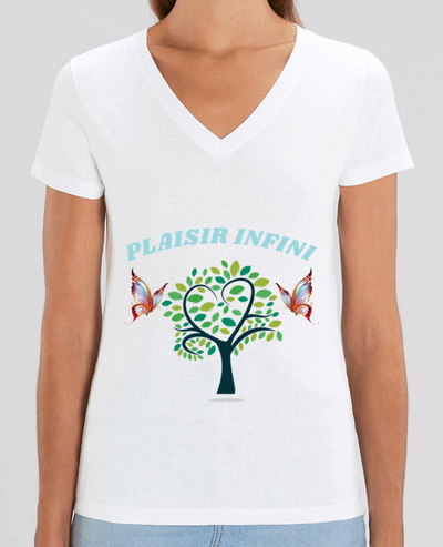 Tee-shirt femme L'arbre de coeur et les papillons PLAISIR INFINI Par  PLAISIR INFINI