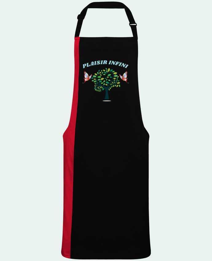 Two-tone long Apron L'arbre de coeur et les papillons PLAISIR INFINI by  PLAISIR INFINI