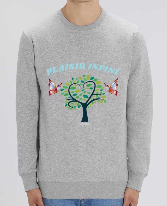 Unisex Crew Neck Sweatshirt 350G/M² Changer L'arbre de coeur et les papillons PLAISIR INFINI Par PLAISIR INFINI