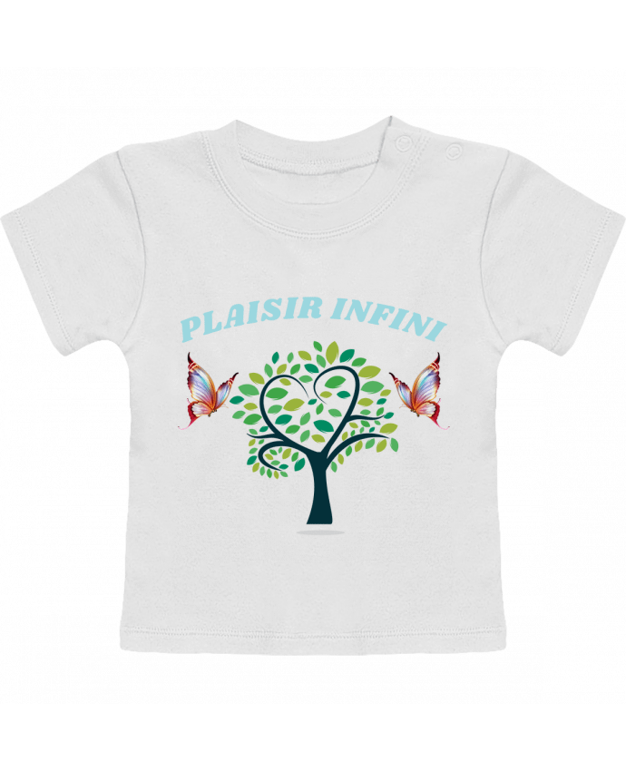 T-shirt bébé L'arbre de coeur et les papillons PLAISIR INFINI manches courtes du designer PLAISIR I