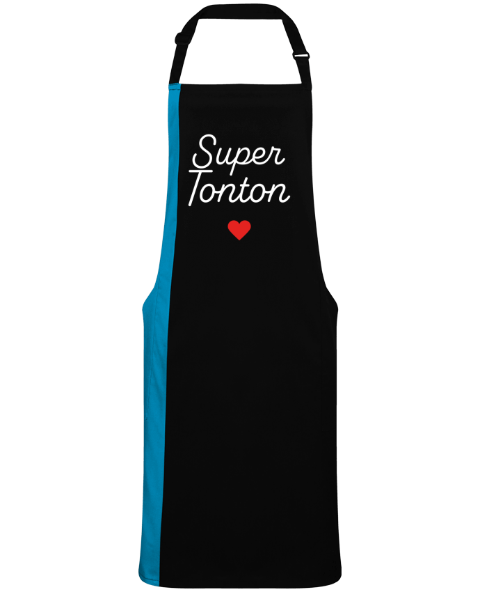 Tablier bicolore Super Tonton par  Mademoiselle Polly