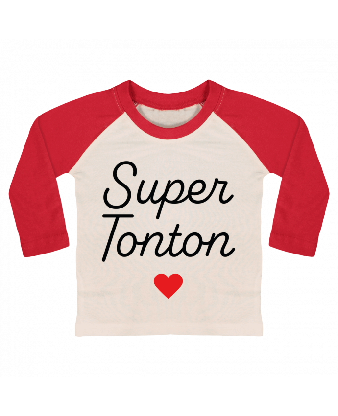 Tee-shirt Bébé Baseball ML Super Tonton par Mademoiselle Polly