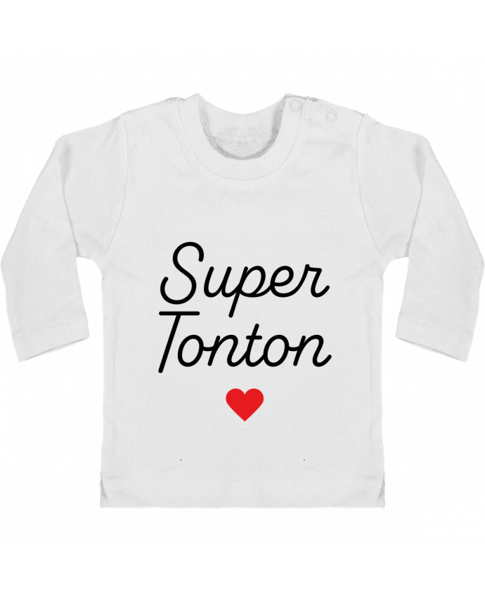 T-shirt bébé Super Tonton manches longues du designer Mademoiselle Polly