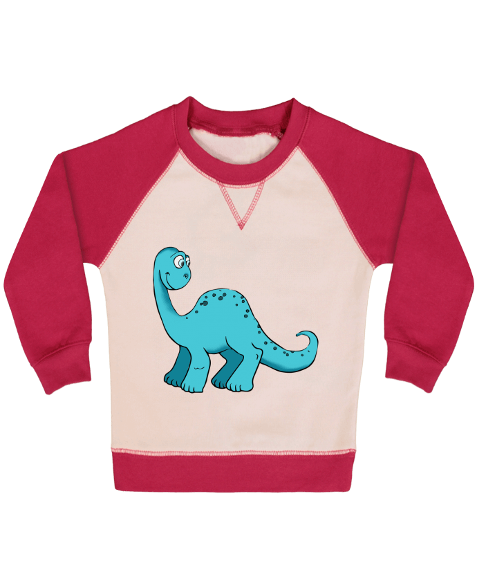 Sweatshirt Baby crew-neck sleeves contrast raglan Diplodocus by Celine