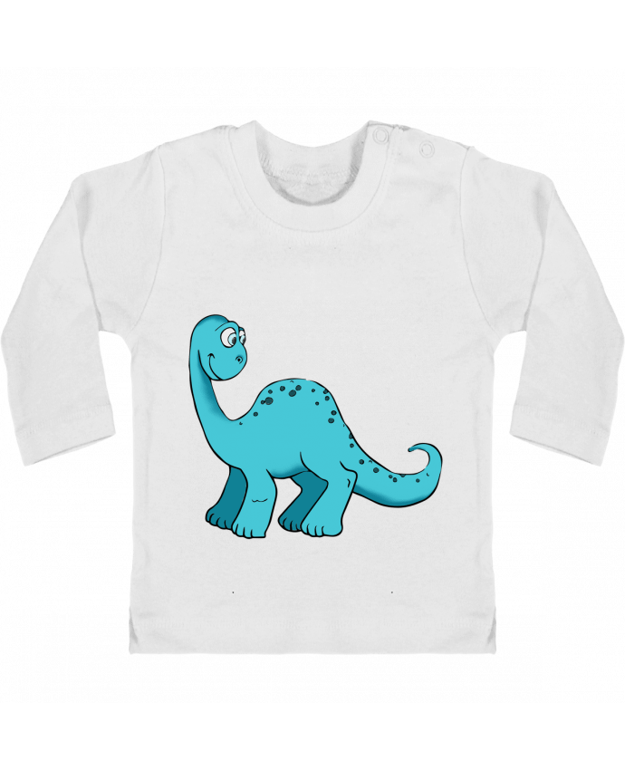 Baby T-shirt with press-studs long sleeve Diplodocus manches longues du designer Celine