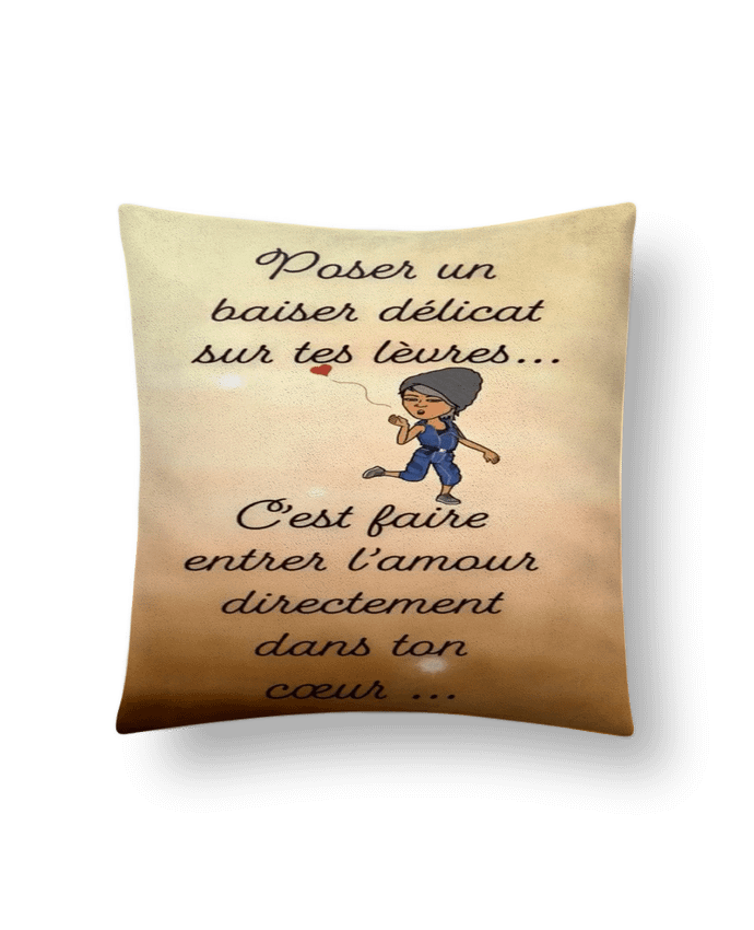 Coussin suédine Déclaration d’amour par Tumoli 