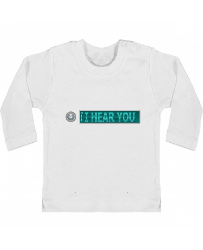 T-shirt bébé I HEAR YOU manches longues du designer Santiaguen