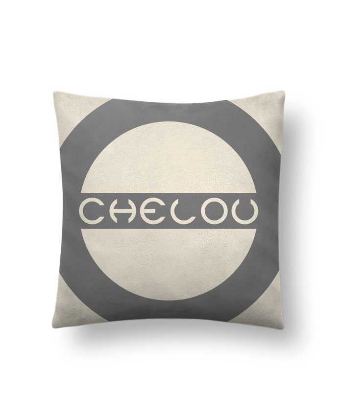 Coussin suédine Chelou - Emblème par Chelou