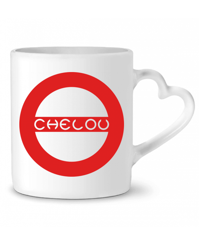 Mug coeur Chelou - Emblème Rouge par Chelou