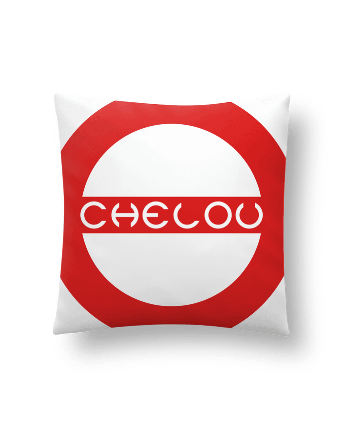 Cushion synthetic soft 45 x 45 cm Chelou - Emblème Rouge by Chelou