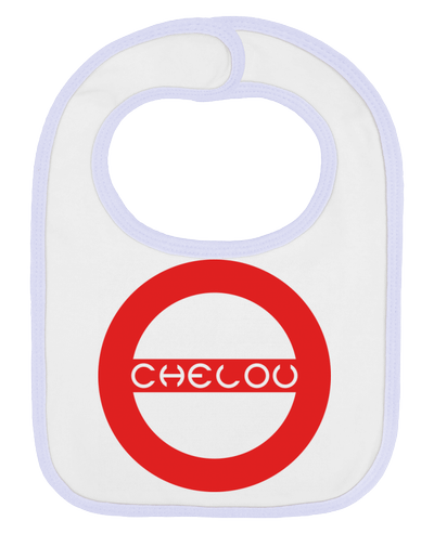Bavoir bébé uni Chelou - Emblème Rouge par Chelou