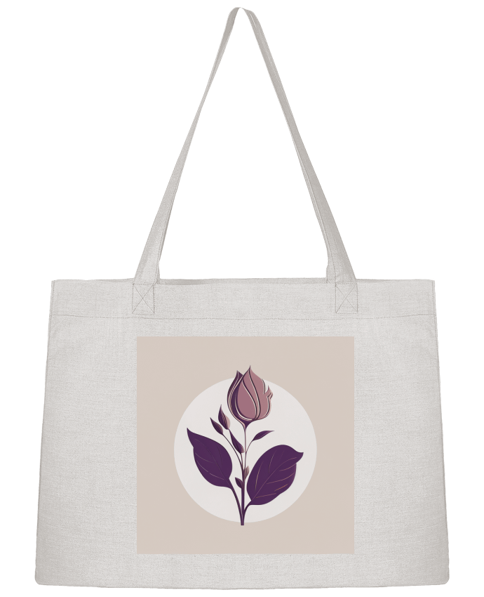 Sac Shopping Fleur Mauve par Louis_Designs