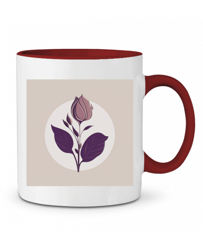 Mug bicolore Fleur Mauve Louis_Designs