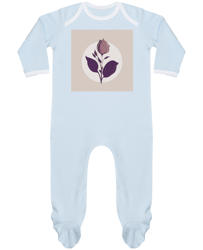 Body Pyjama Bébé Fleur Mauve par Louis_Designs