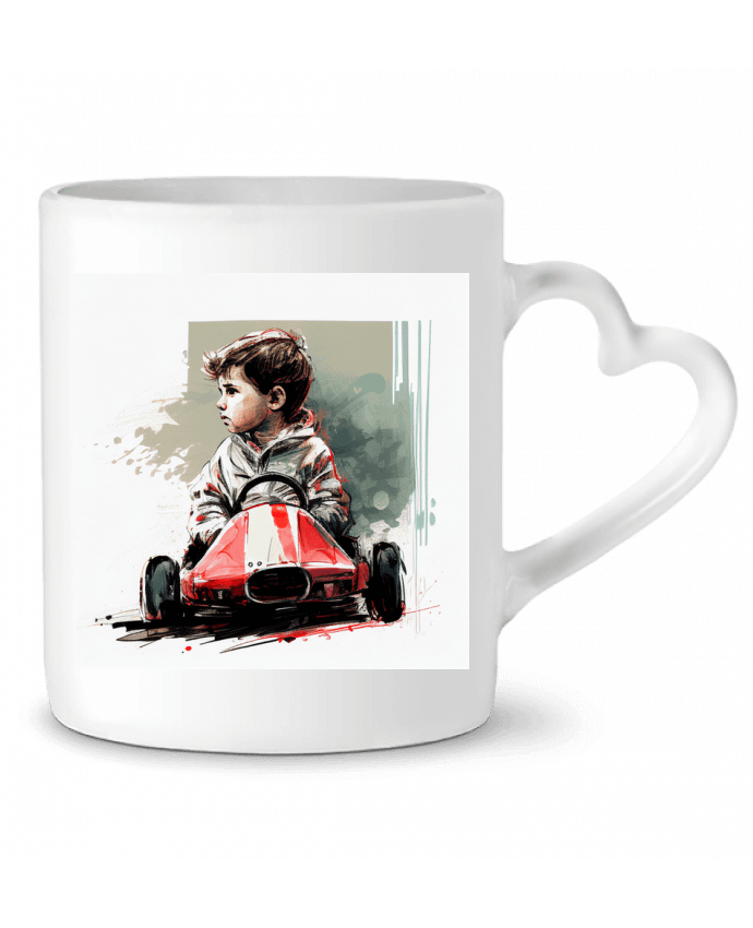 Mug coeur Garçon course voiture par Louis_Designs