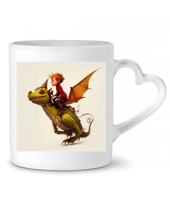 Mug coeur Garçon dragon par Louis_Designs
