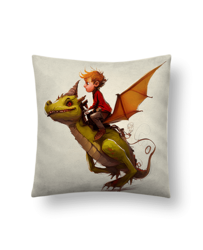 Coussin suédine Garçon dragon par Louis_Designs