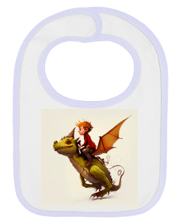 Bavoir bébé uni Garçon dragon par Louis_Designs