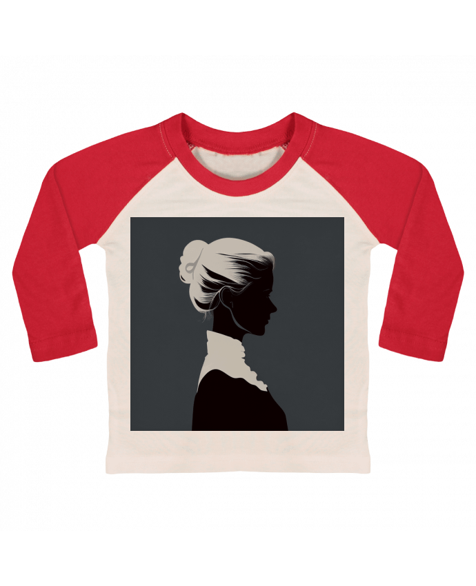 Tee-shirt Bébé Baseball ML Profil Femme par Louis_Designs