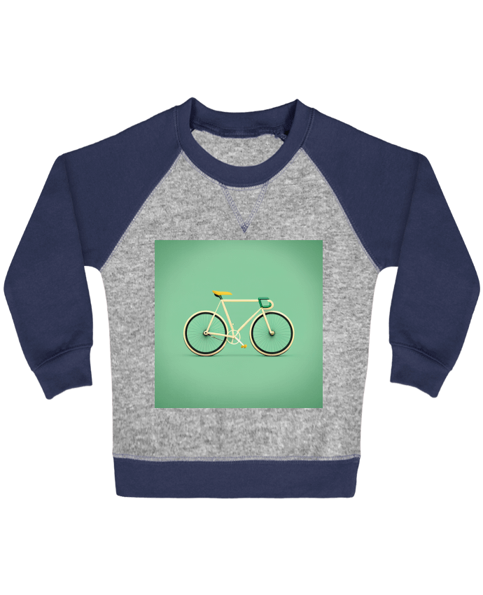 Sweat bébé manches contrastée Vélo par Louis_Designs