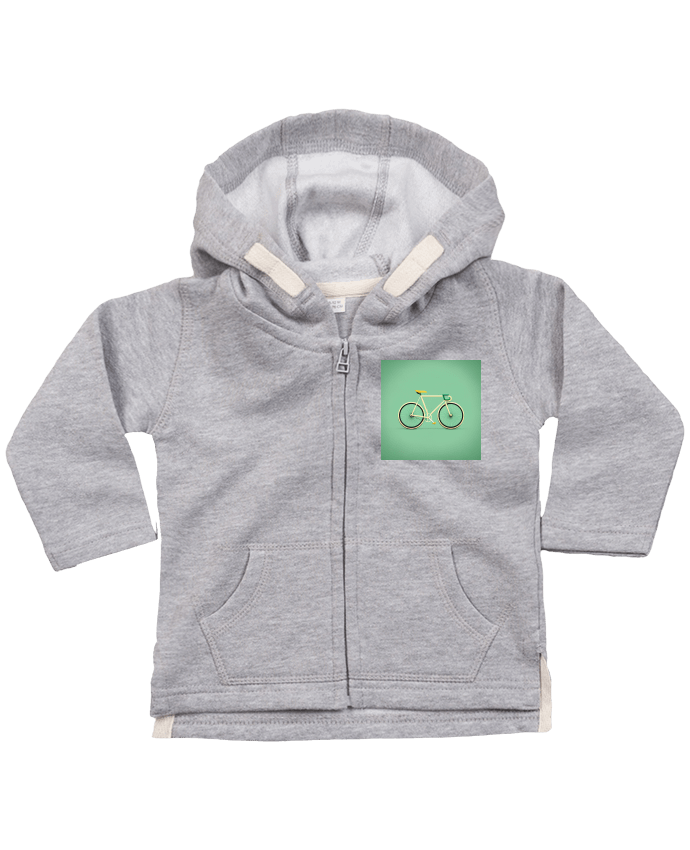 Sweat à capuche bébé zippé Vélo par Louis_Designs