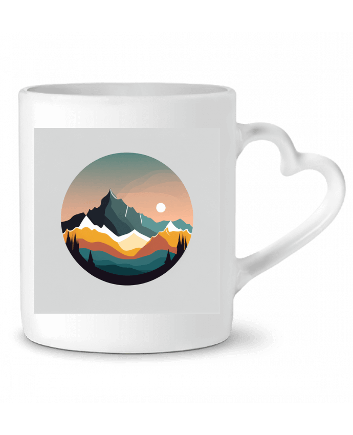 Mug coeur Montagne par Louis_Designs