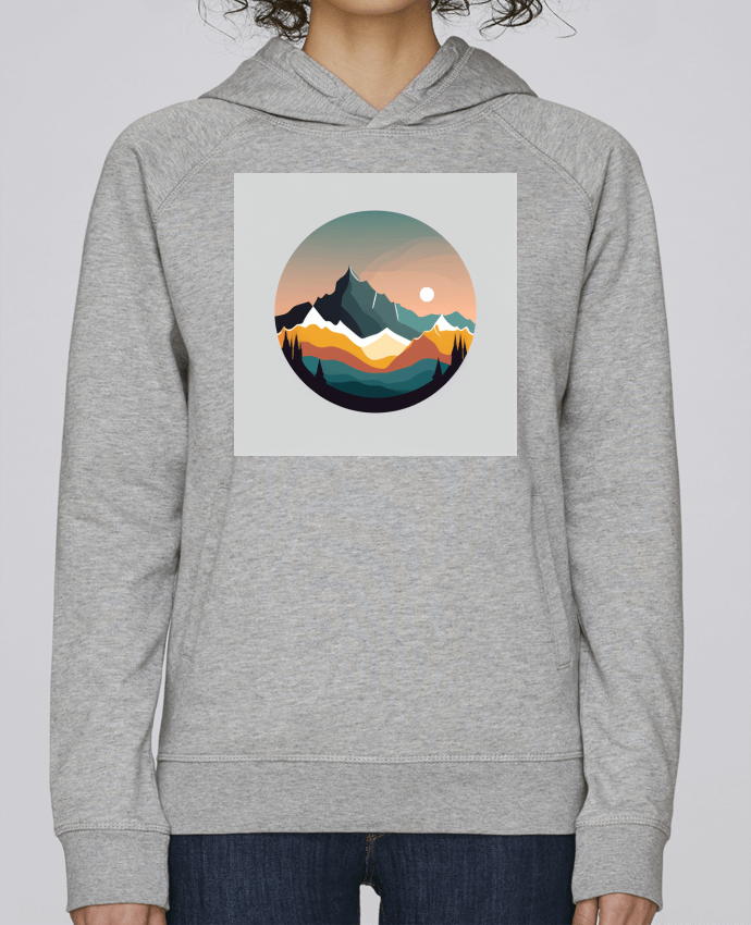 Sweat capuche femme Montagne par Louis_Designs