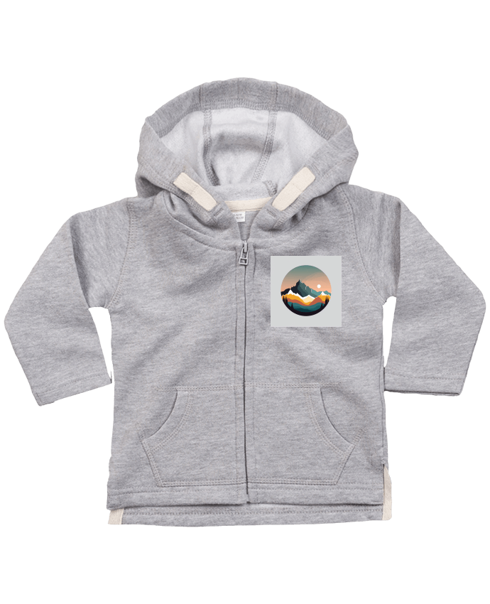 Sweat à capuche bébé zippé Montagne par Louis_Designs