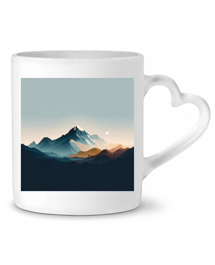 Mug coeur Montagne par Louis_Designs
