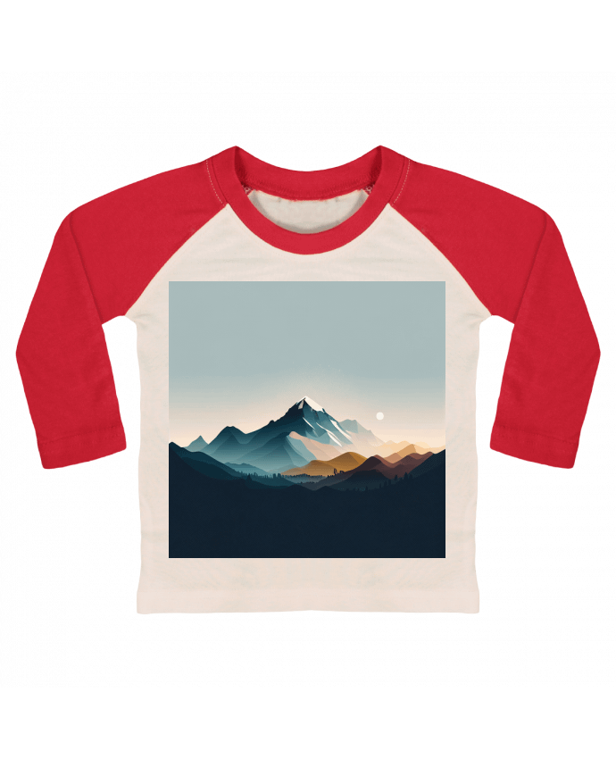 Tee-shirt Bébé Baseball ML Montagne par Louis_Designs