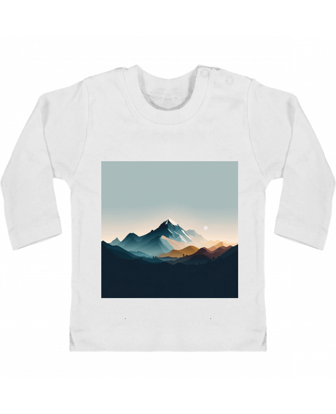 T-shirt bébé Montagne manches longues du designer Louis_Designs