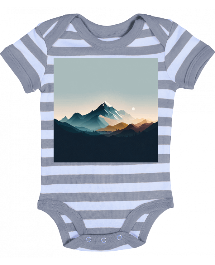 Body Bébé Rayé Montagne - Louis_Designs