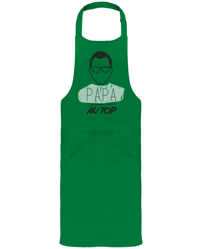 Tablier avec poches DAD ON TOP / PAPA AU TOP par IDÉ'IN