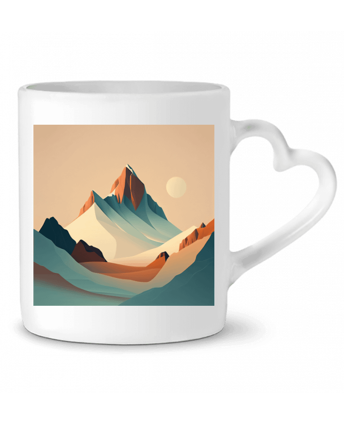 Mug coeur Montagne par Louis_Designs