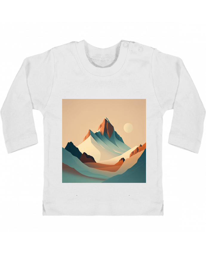 T-shirt bébé Montagne manches longues du designer Louis_Designs