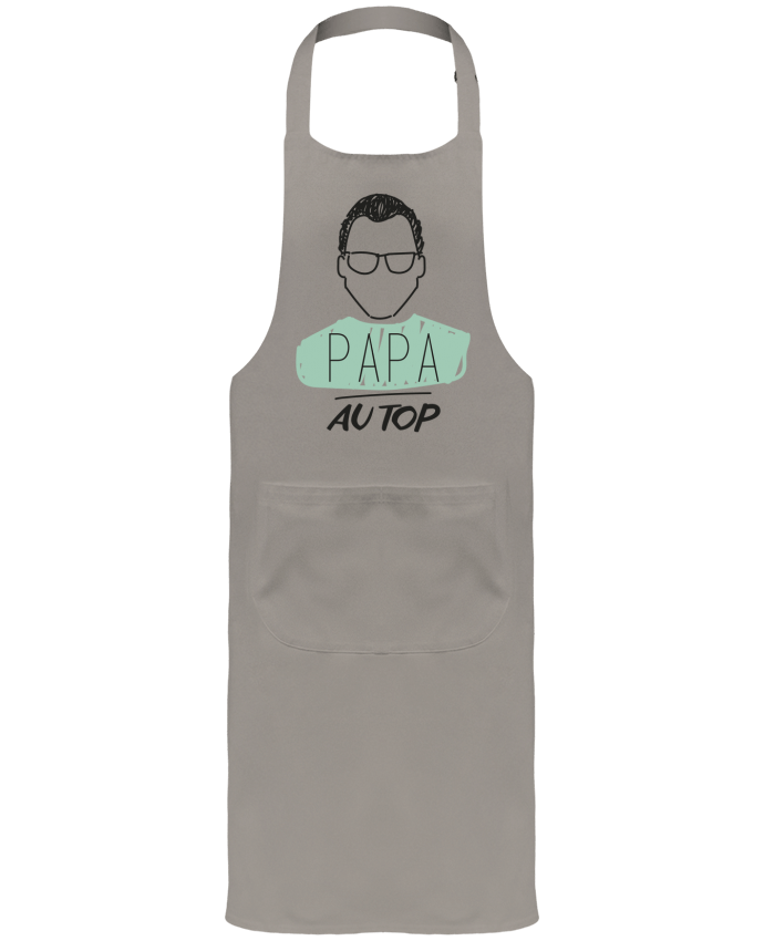 Garden or Sommelier Apron with Pocket DAD ON TOP / PAPA AU TOP by IDÉ'IN