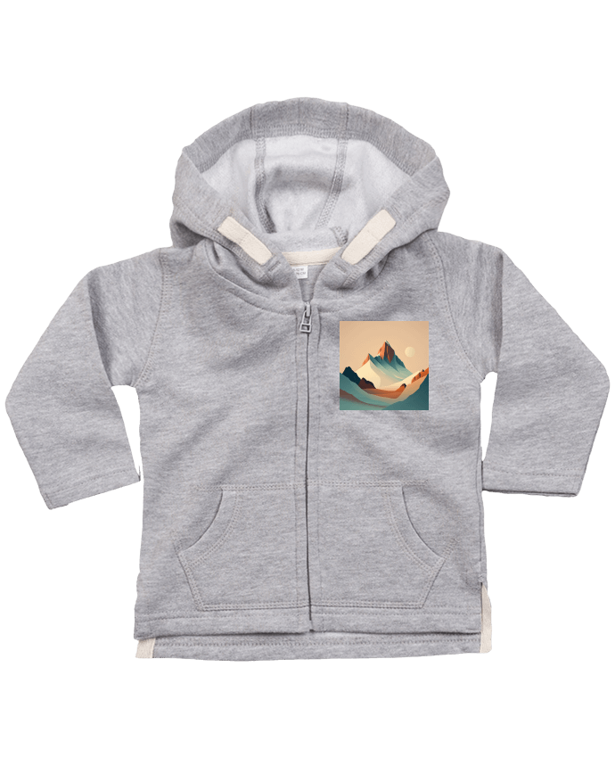 Sweat à capuche bébé zippé Montagne par Louis_Designs