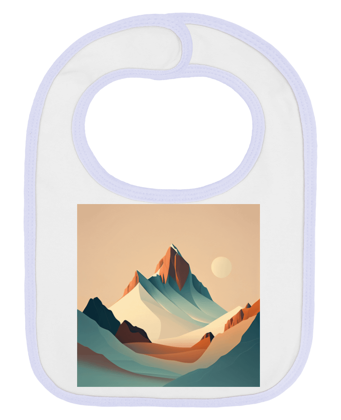 Bavoir bébé uni Montagne par Louis_Designs