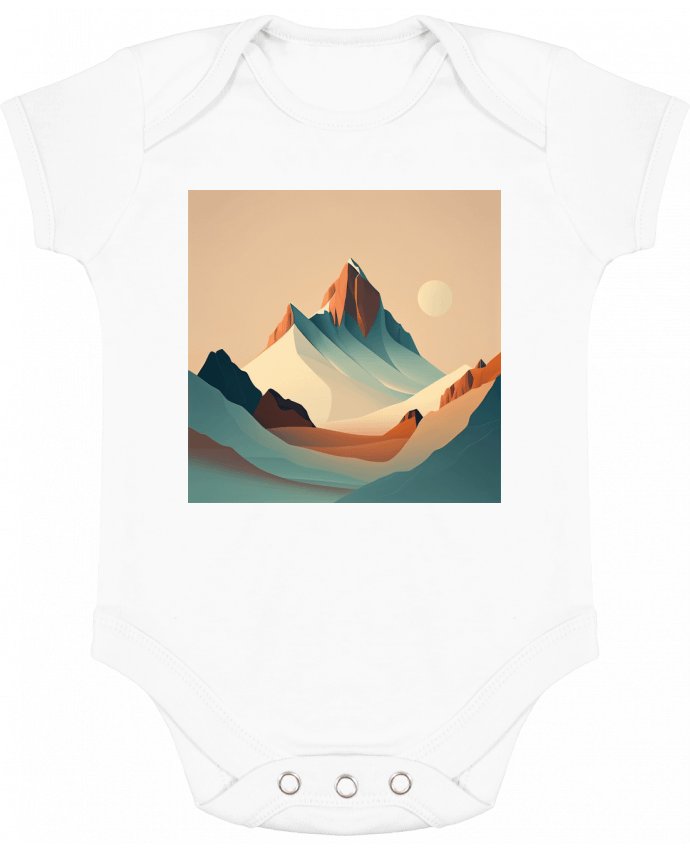 Body bébé manches contrastées Montagne par Louis_Designs