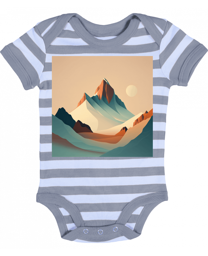 Body Bébé Rayé Montagne - Louis_Designs