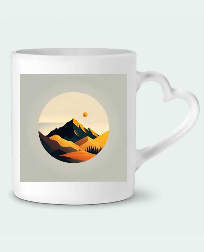 Mug coeur Montagne par Louis_Designs