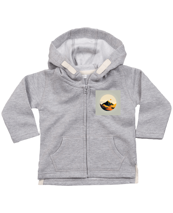 Sweat à capuche bébé zippé Montagne par Louis_Designs